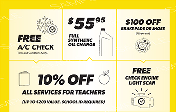 We Honor Our Teachers with 10% Off ALL Meineke Services